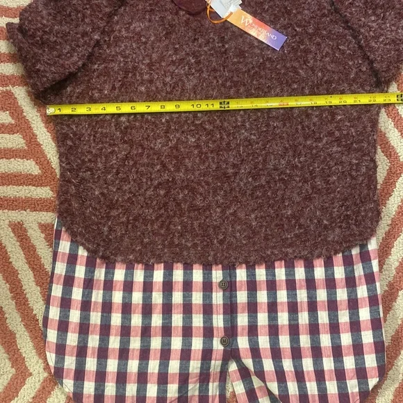 NWT WONDERLAND by ORANGE size L wool blend blend funky sweater/blouse - Picture 10 of 11